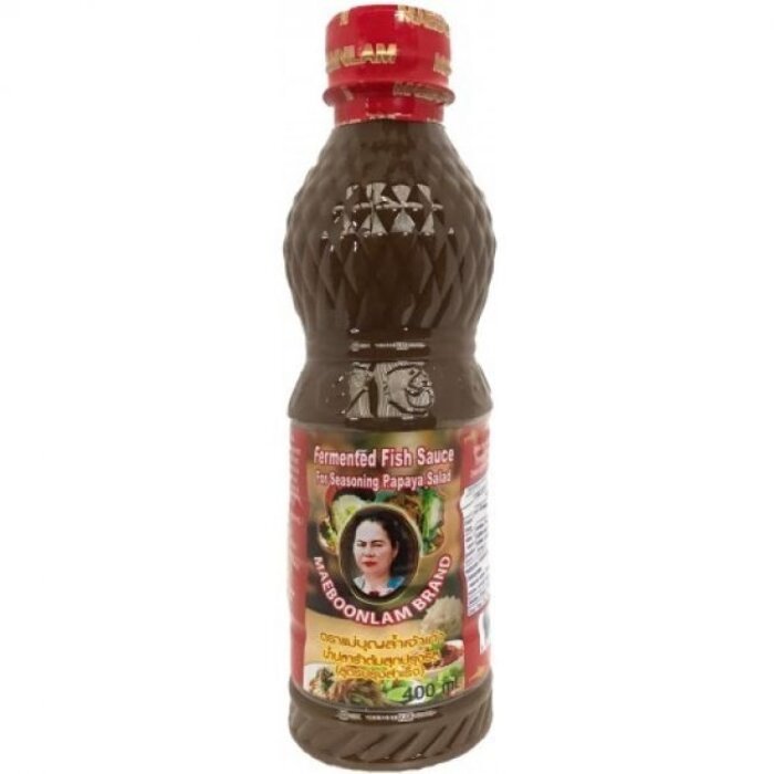 maeboonlam fermented fish sauce 400ml for papaya salad