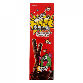 popping candy choco sticks 54g sunyoung