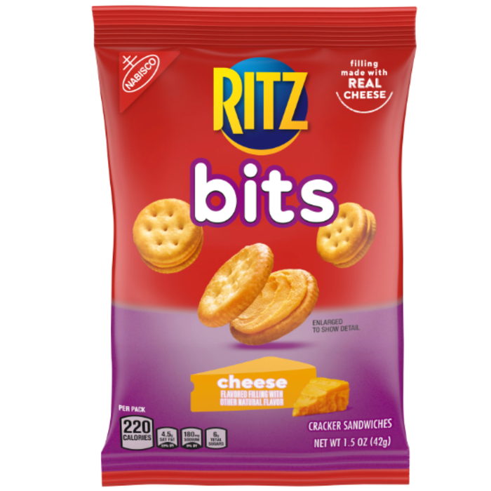 ritz bits cheese cracker sandwichs 1.5 oz - 42g kleine verpakking