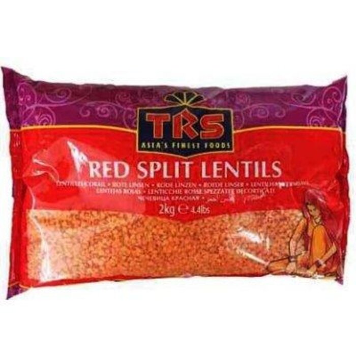 outlet: trs red split lentils 2kg - 4.4lbs THT JAN. 2026