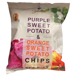 yobeli purple & orange sweet potato chips 80g