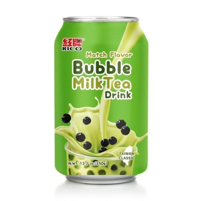 Rico Bubble Milk Tea Drink Matcha flavor 350g Rico - green label