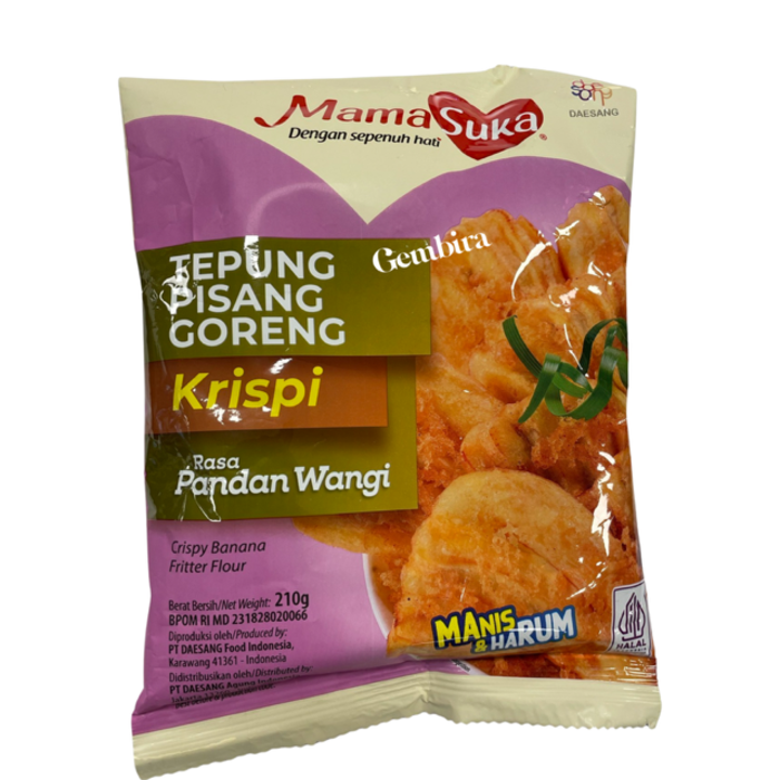mama suka tepung pisang goreng pandan 210g