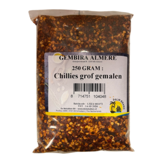 Chillies grof gemalen 250g Palm