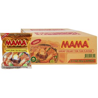 MAMA Mama Shrimp Creamy Tom Yum jumbo pack 3.17 oz (90g) x 20 packs - 1 box