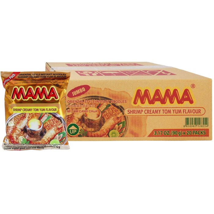 MAMA Mama Shrimp Creamy Tom Yum jumbo pack 3.17 oz (90g) x 20 packs - 1 box