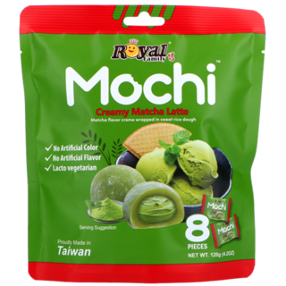 Royal Family Mochi Creamy Matcha Latte 120g - 4.2 oz - 8 pieces