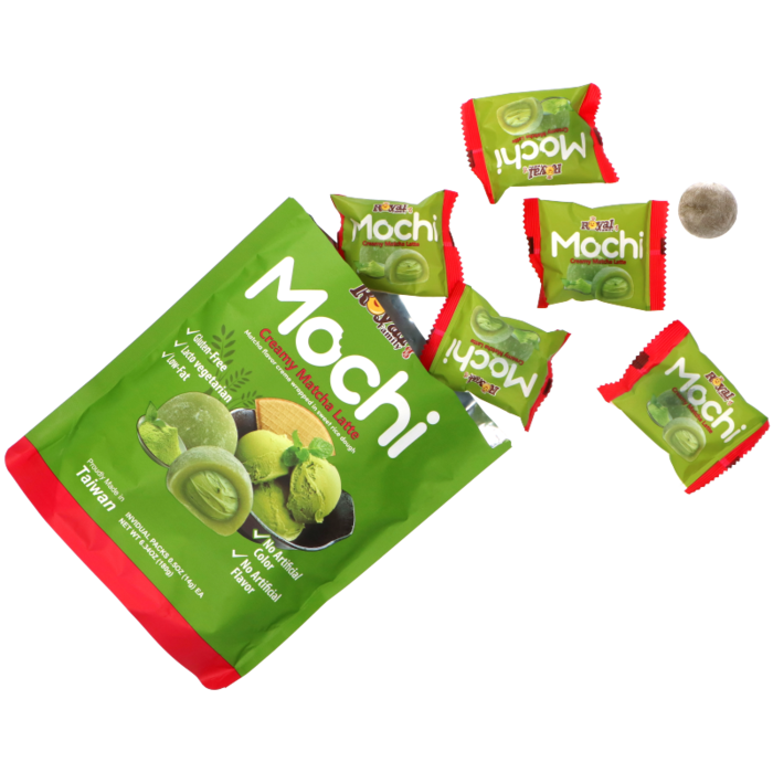 Royal Family Mochi Creamy Matcha Latte 120g - 4.2 oz - 8 pieces