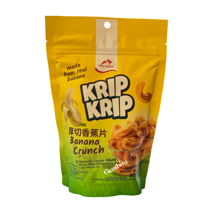 Krip Krip banaan crunch 100g Dua Kelinci