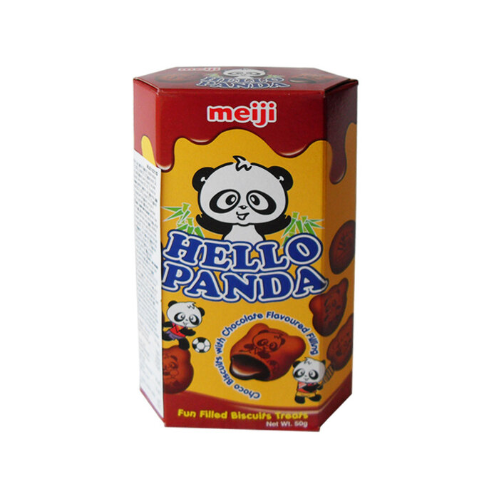 Hello Panda Cocao Biscuits Double Chocolate Filling 50g Meiji