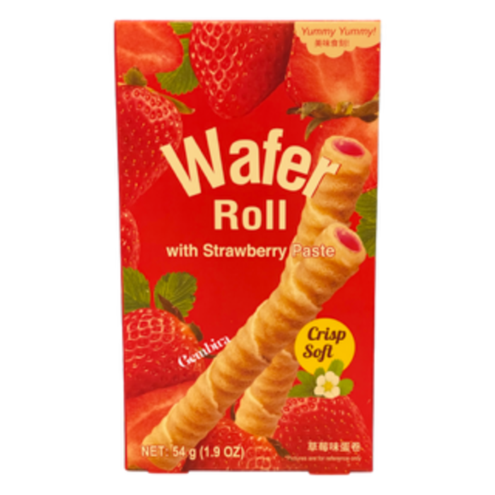 Wafer Roll Strawberry Paste 54g