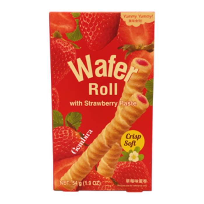 Wafer Roll Strawberry & Milk Paste 54g