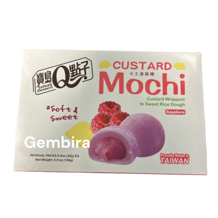 custard mochi raspberry 168g Q - doos