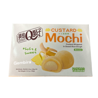 custard mochi banana 168g Q - doos