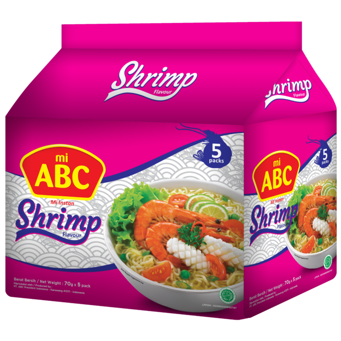 Shrimp Mi Instant 5 packs (x70g) mi ABC