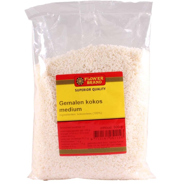 Kokos Medium Gemalen 500g Flower Brand
