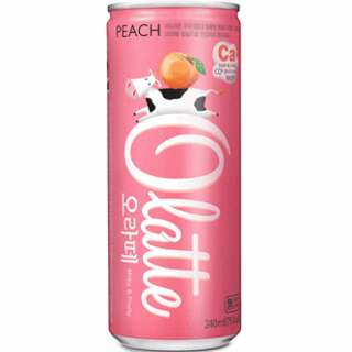 outlet: O-Latte Peach Drink 240ml THT 2025-07-11