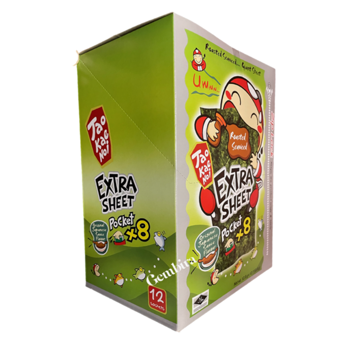 Seaweed Extra Sheets Original 12.8g x 12 Giant Box - Tao Kae Noi