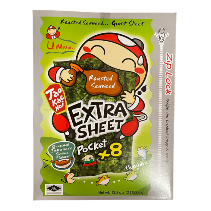 Seaweed Extra Sheets Original 12.8gx 12 Giant Box - Tao Kae Noi