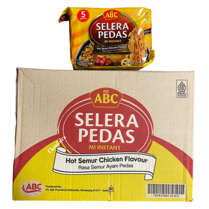 Selera Pedas Mi 40 packs (x70g) 1 box mi ABC - Hot Semur Chicken