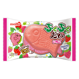 OUTLET: Meito Puku Puku Tai Monaka Strawberry 16.5g THT MEI 2025