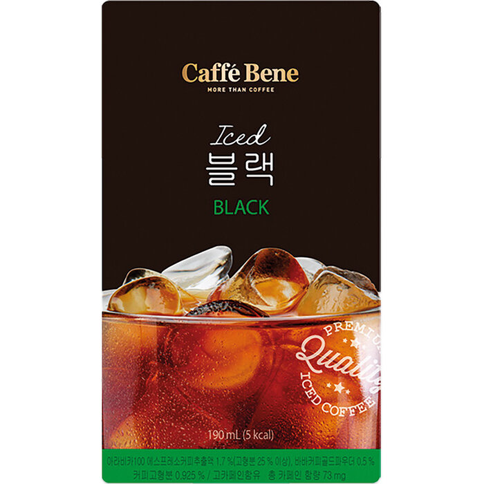 Black Coffee Ice Drink 190ml Caffe Bene