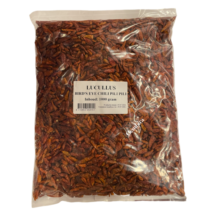 Bird's Eye Chili Pili Pili 1000gram Lucullus - grote zak