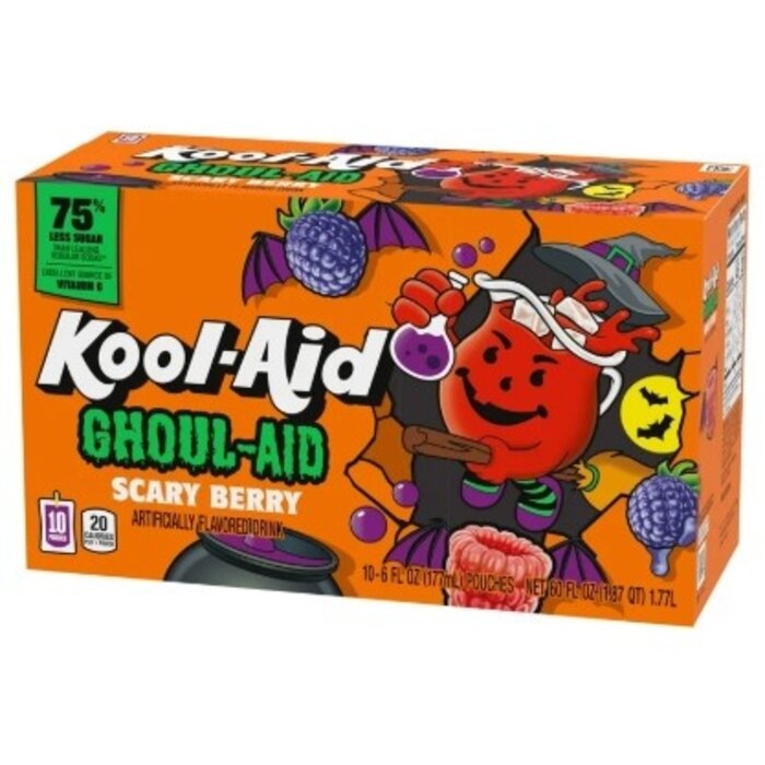 Kool-Aid Scary Berry 10x pouches 177ml Ghoul-Aid - Limit Edition