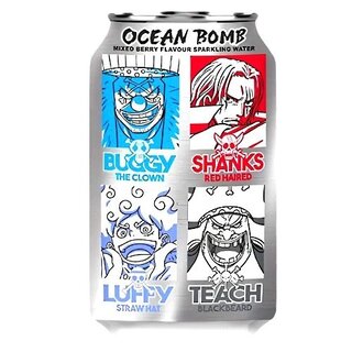 One Piece - Mixed berry sparkling water 330ml Ocean Bomb