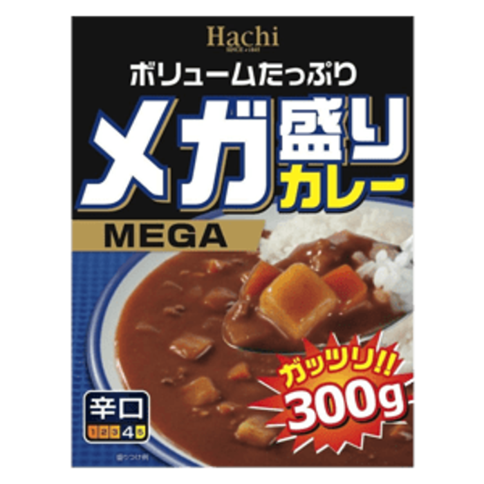 Mega Mori Instant Curry Hot 300g Hachi - Blue Label