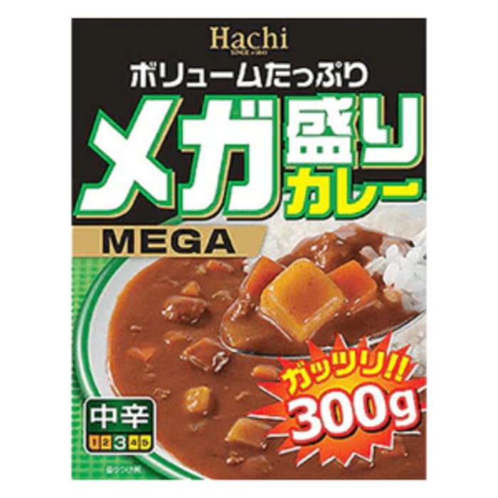 Mega Mori Instant Curry Mild Hot 300g Hachi - Green Label
