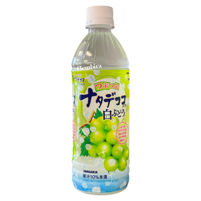 White Grape Tsubu Tsubu nata de coco Sangaria 500ml