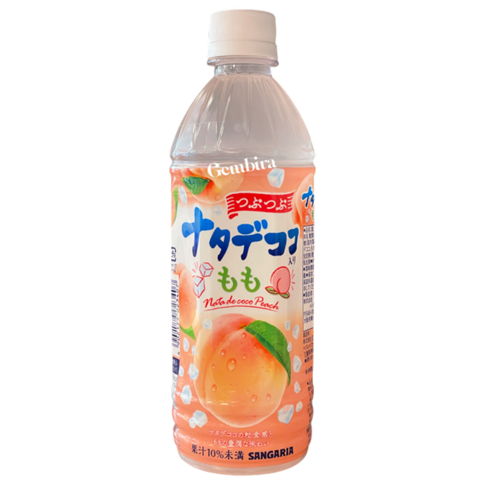 outlet: White PeachTsubu Tsubu nata de coco Sangaria 500ml Best before 2025-06