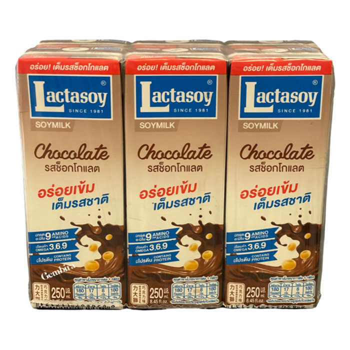 lactasoy soy milk chocolate 250ml - 6 pack