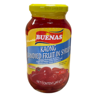 Buenas Kaong Red candied fruit in syrup 340g
