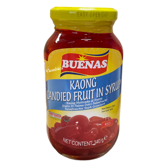 Buenas Kaong Red candied fruit in syrup 340g