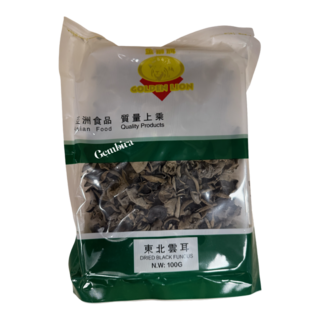 Dried Black Fungus 100g Golden Lion