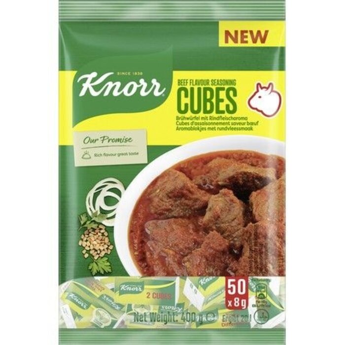 Knorr Cubes Beef Flavour Seasoning 50x8g (400g) Halal