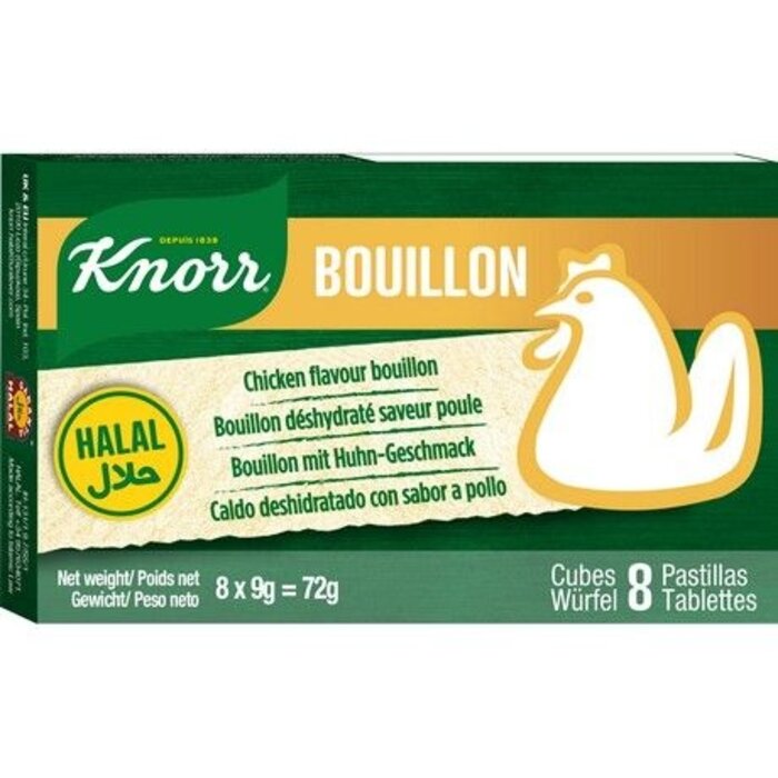 KNORR Bouillon Cubes Kip 8x9g (72g) Halal