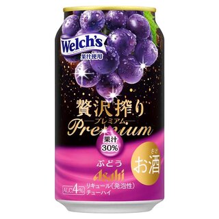 OUTLET Grape Zeitaku Shibori Premium Taste Alc. 4% Welch's Asahi THT 03.2026