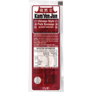 outlet: Kam Yen Jan Chinese Style Pork Sausage 127g THT AUG 2026