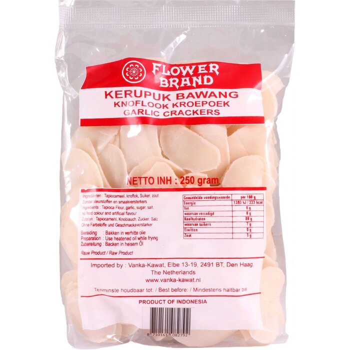 Krupuk Bawang Garlic 250g Flower Brand