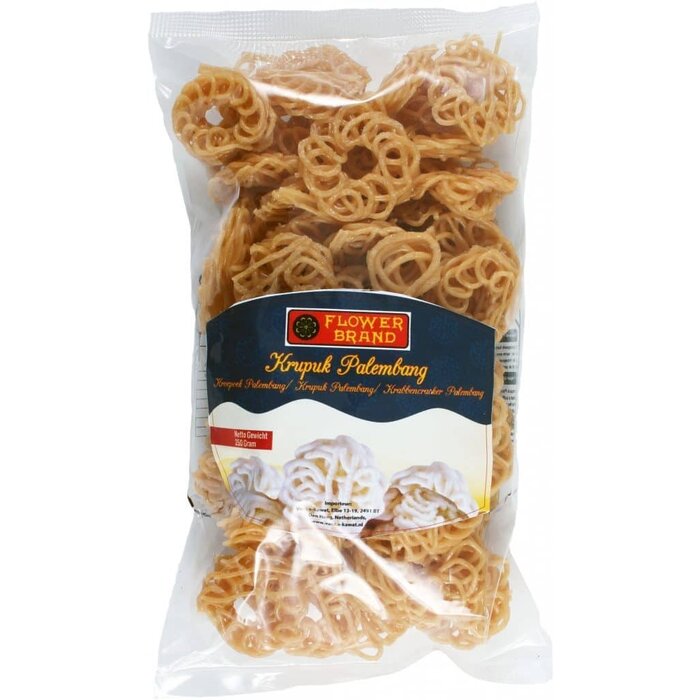 Krupuk Palembang rasa Bawang 250g Flower Brand