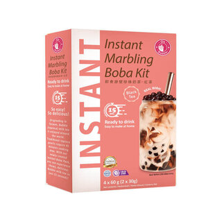 ouetlet: Instant Boba Kit Black Tea 4x60g O's Bubble Best before 10.04.2026