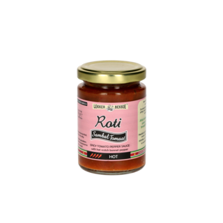Roti Sambal Tomaat Hot 145g Lekker Bekkie - kleine pot