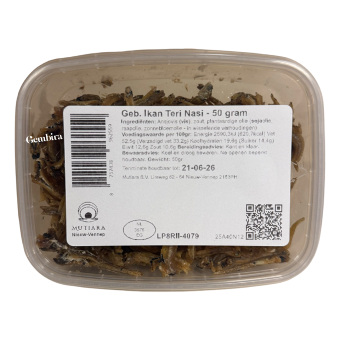 Fried Ikan Teri NASI 50g Mutiara