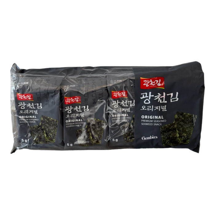 Kwangcheon Korean Seasoned Nori 8pkts x5g (40gr) Original