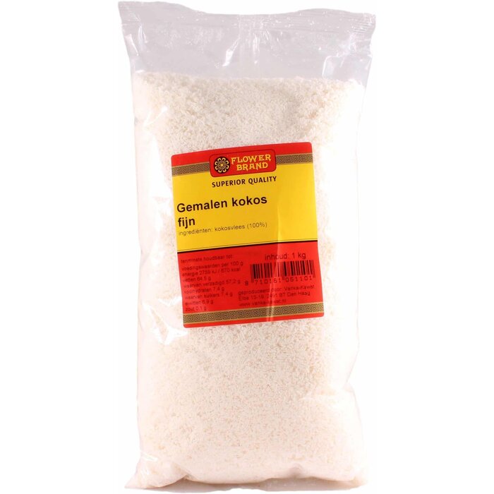 Ground / Shredded Coconut 1kg Flower Brand