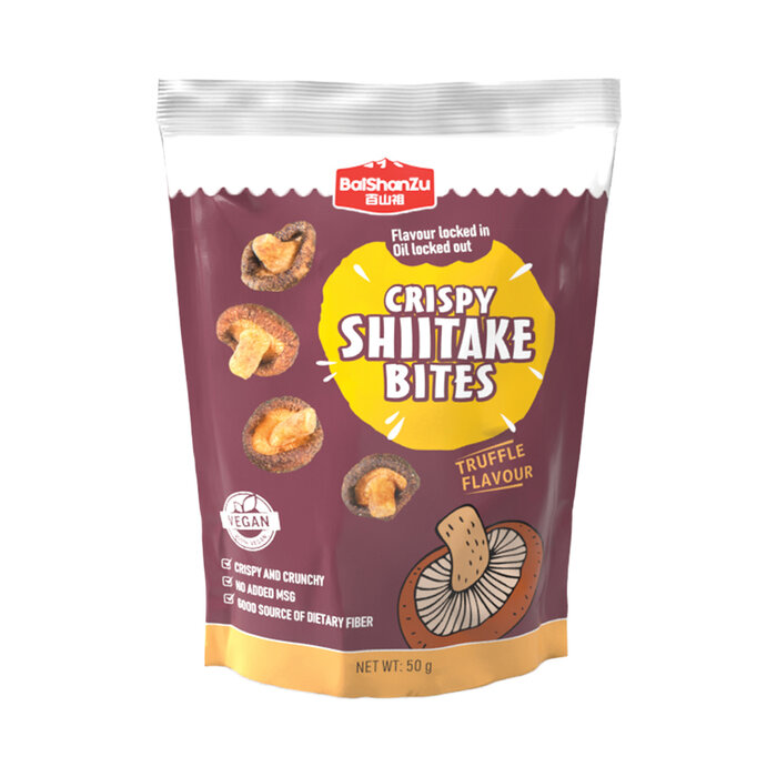 Crispy Shiitake Bites Truffle Flavor 50g Bai Shan Zu