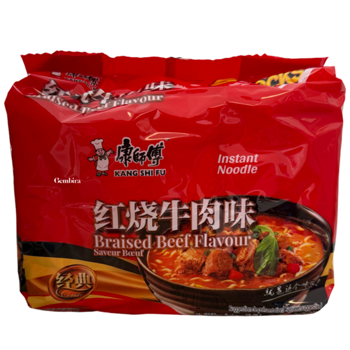 Instant Noodle Braised Beef 5-pack Kang Shi Fu 530g (106g x5)